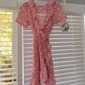 Rehab Wrap Polka Dot Dress - SZ Small!